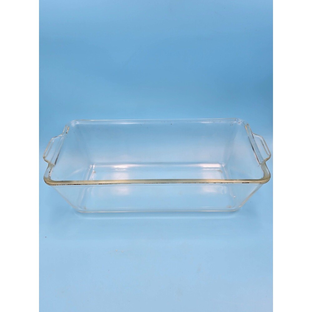 Vintage Pyrex #214 clear glass loaf pan